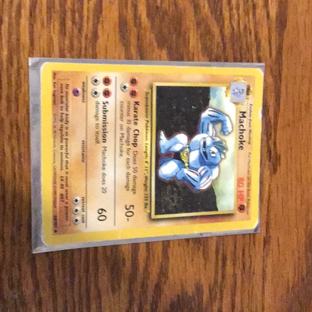 1998 Machoke Pokémon card
